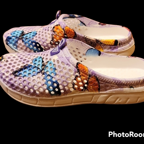 Purple Butterfly slip on Size 41 - Picture 2 of 4